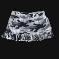 sweatpant camo mini skirt