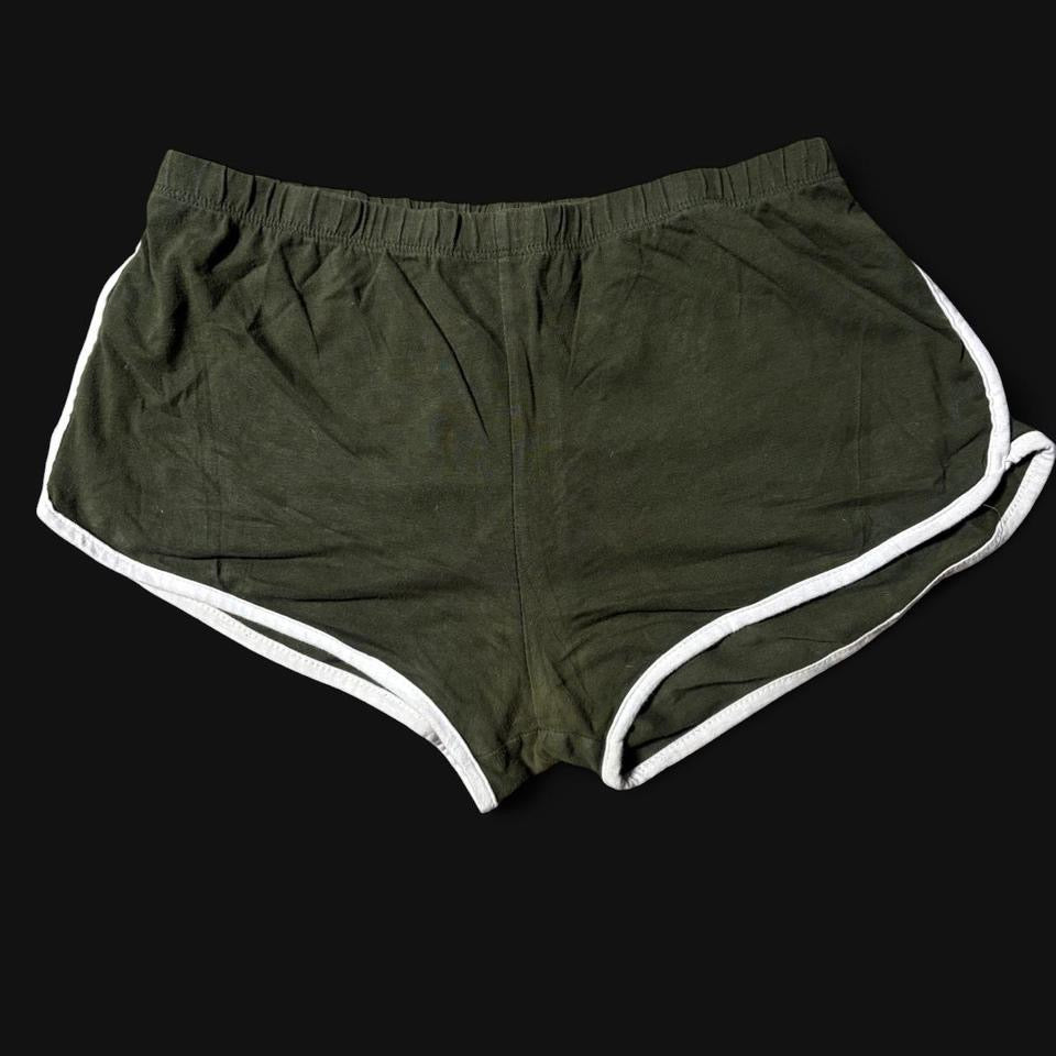 green skull x cross bones dolphin shorts