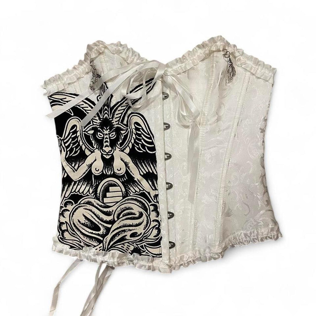 Tattoo Patchwork White Lace Corset