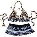 Animal Print Bra and Skirt Set