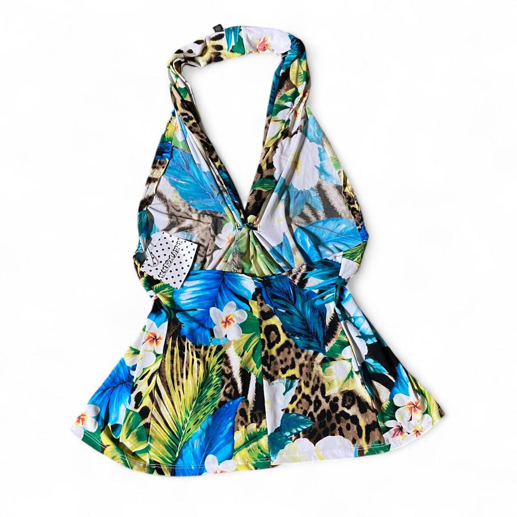 handmade tropical floral tie top 🌺