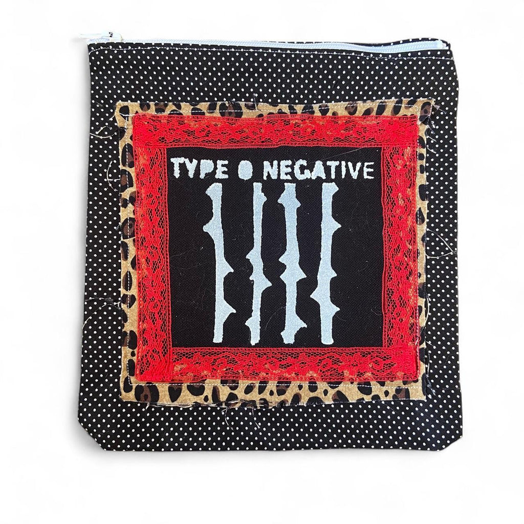 handmade patch zipper bag 🌟