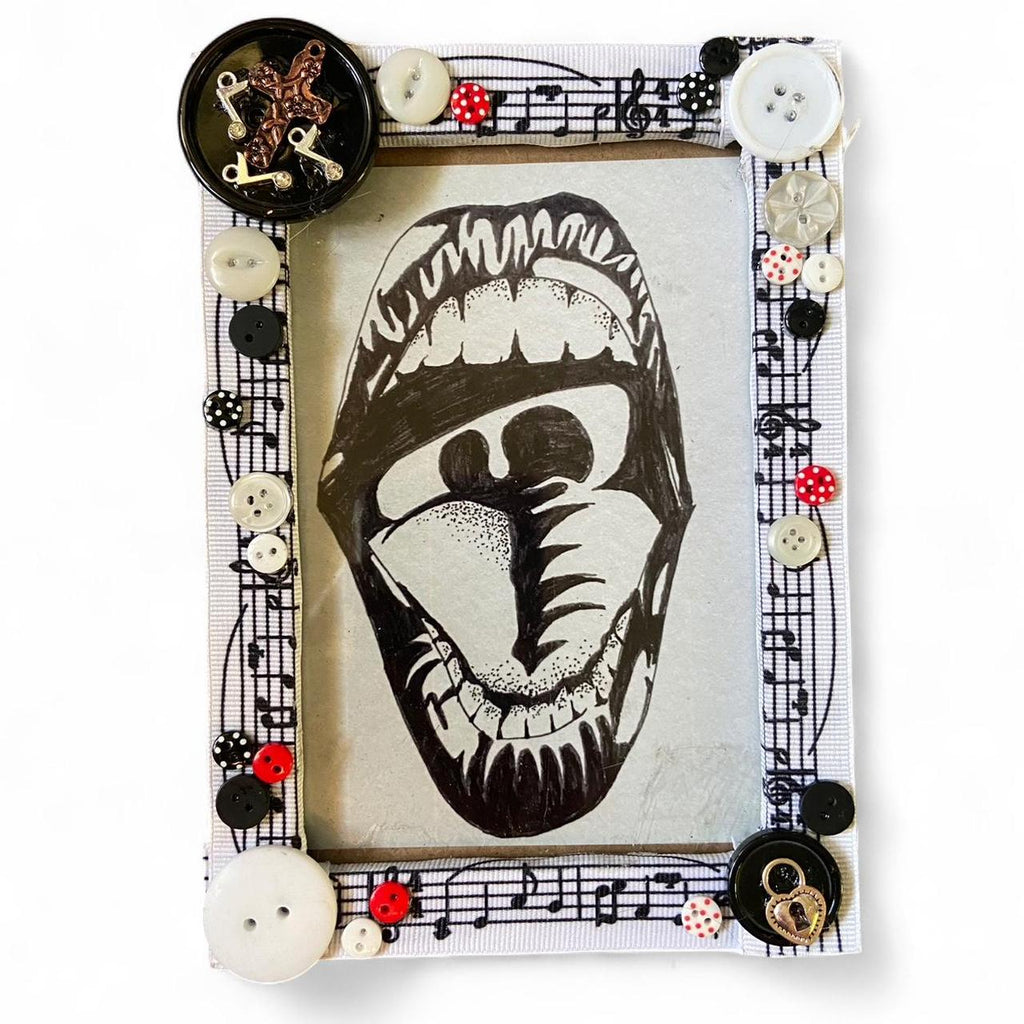 decorated frame with art print made by me 🐾