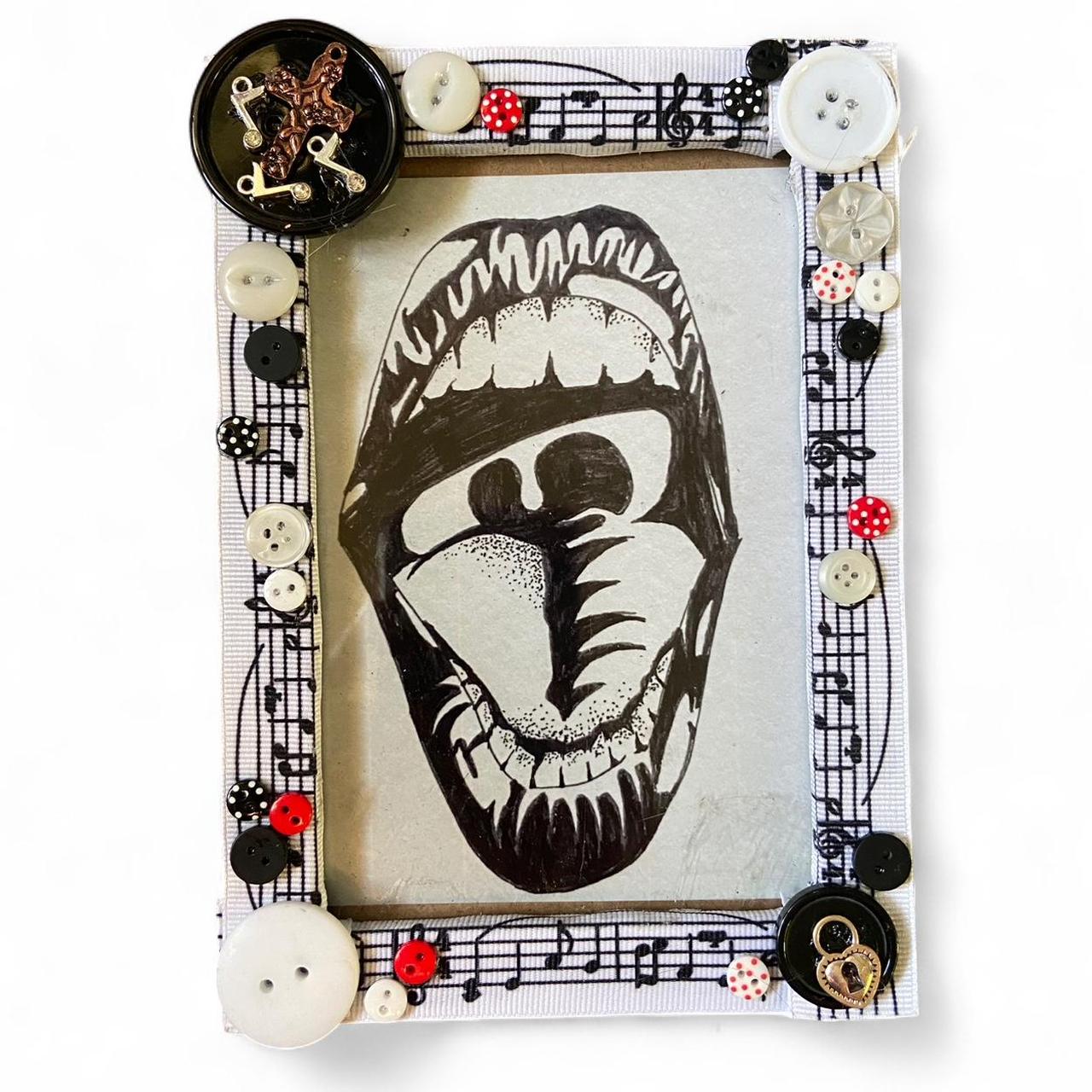 decorated frame with art print made by me 🐾