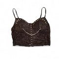 Black Raven Spiked Chain Lace Top