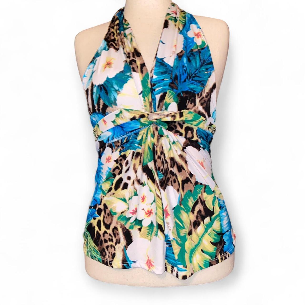 handmade tropical floral tie top 🌺